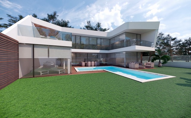 Villa nouvellement construite dans la zone Campomanes d´Altea  avec 4 chambres, 4 salles de bains et les toilettes. Villa de 298m2 construits sur le terrain de 1046m2. 