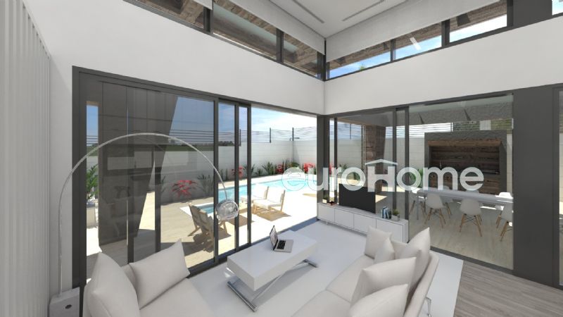 in Polop new constructions of modern houses with three bedrooms and two bathrooms, private pool, near Benidorm