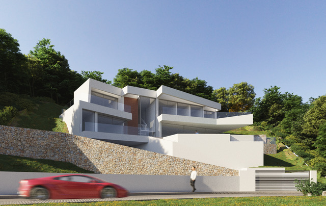 Villa de lujo en construcción en Altea Hills con vistas panorámicas al mar y piscina privada desbordante. Residencial con seguridad privada 24h. A 1500m de la playa