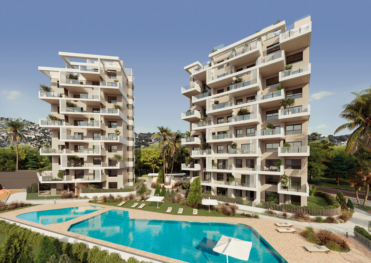 Aqua Residencial en Calp, Alicante. Apartamentos de obra nueva en una ubicación privilegiada cerca de playas y servicios.  ¡Tu hogar ideal en la Costa Blanca!