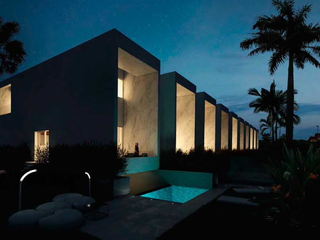 white villas albir noche